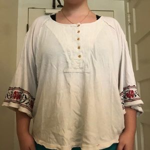 Boho bell sleeve top